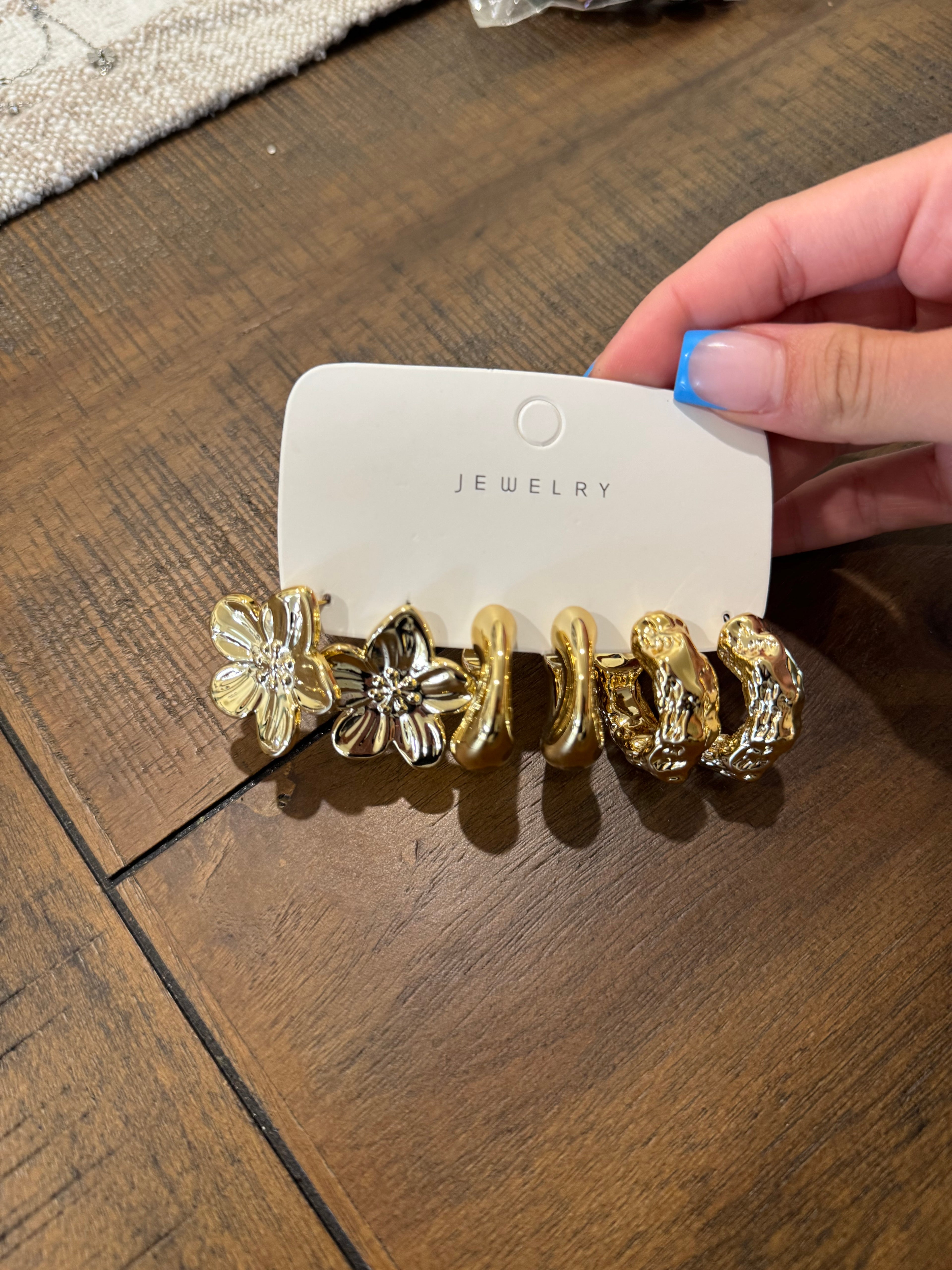 Gold Earrings 3 Pack